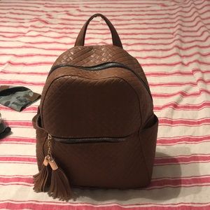 Brown backpack purse